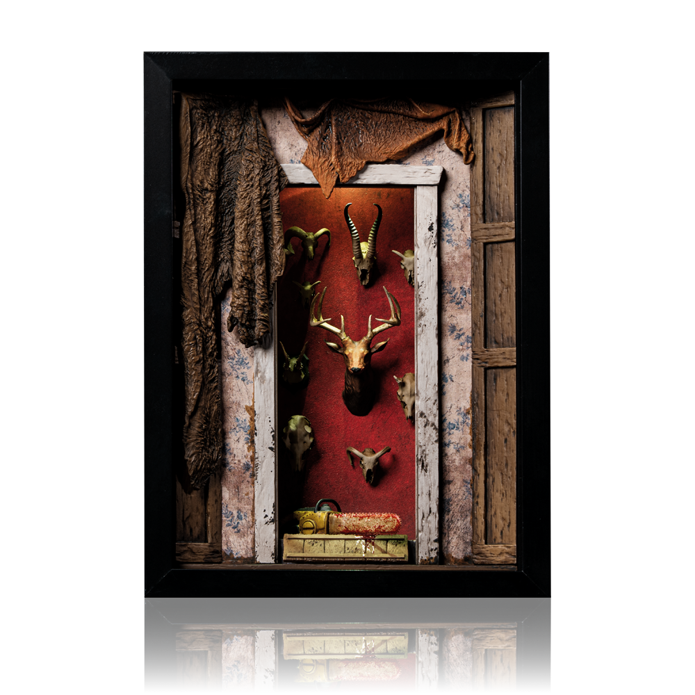 Leatherface Door Framed Diorama