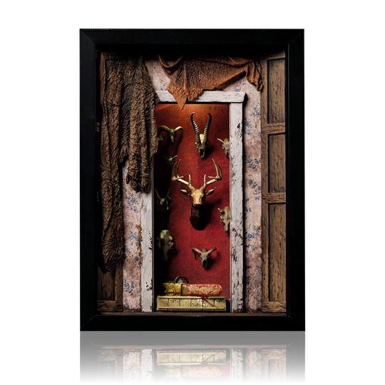Leatherface Door Framed Diorama