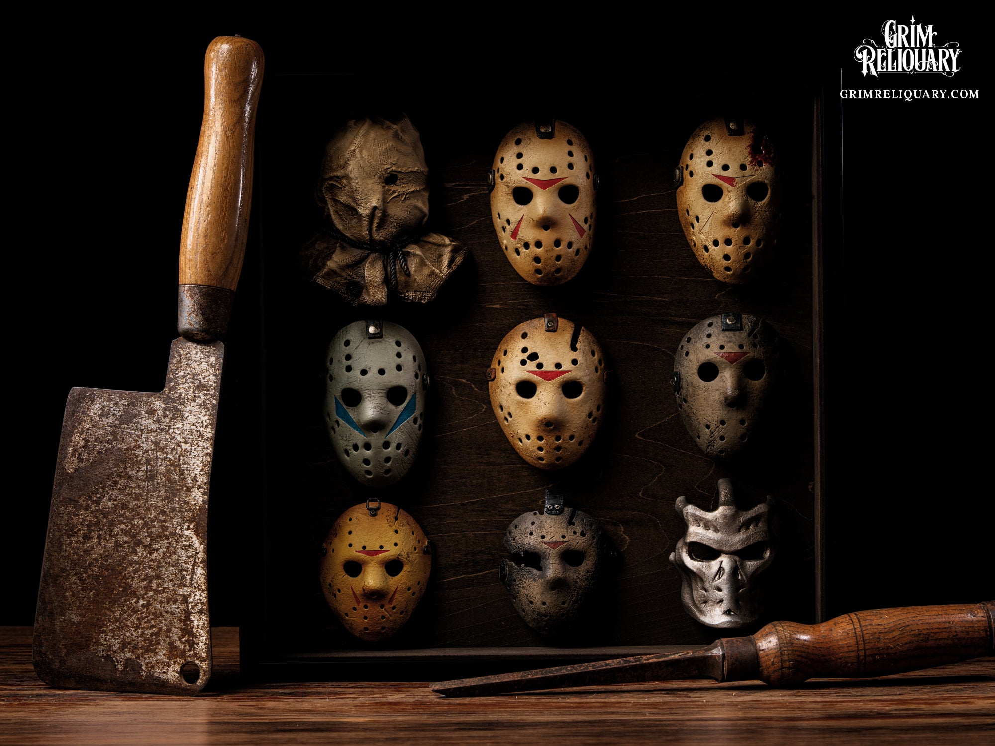 Jason Voorhees Mask Collection Framed Display