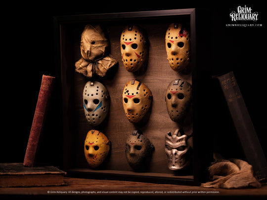 Jason Voorhees Mask Collection Framed Display