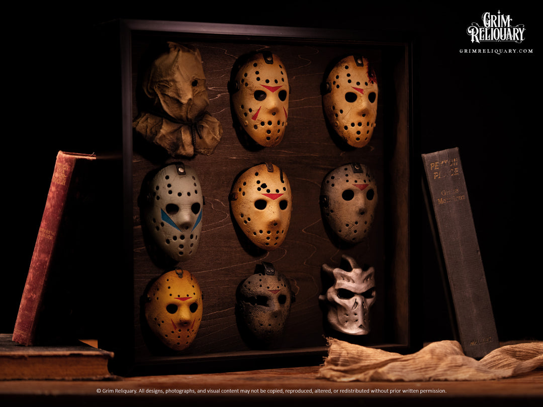 Jason Voorhees Mask Collection Framed Display