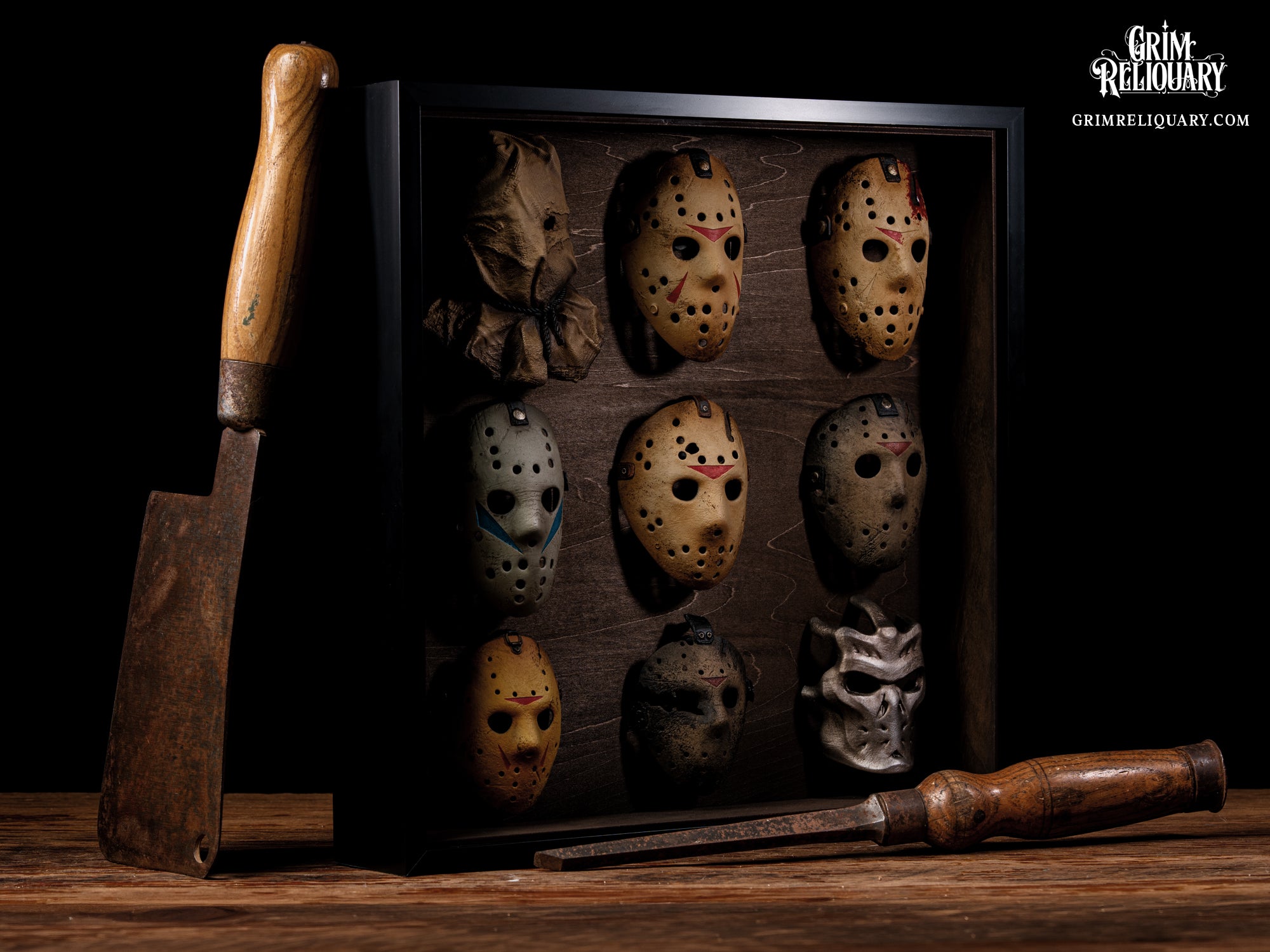Jason Voorhees Mask Collection Framed Display