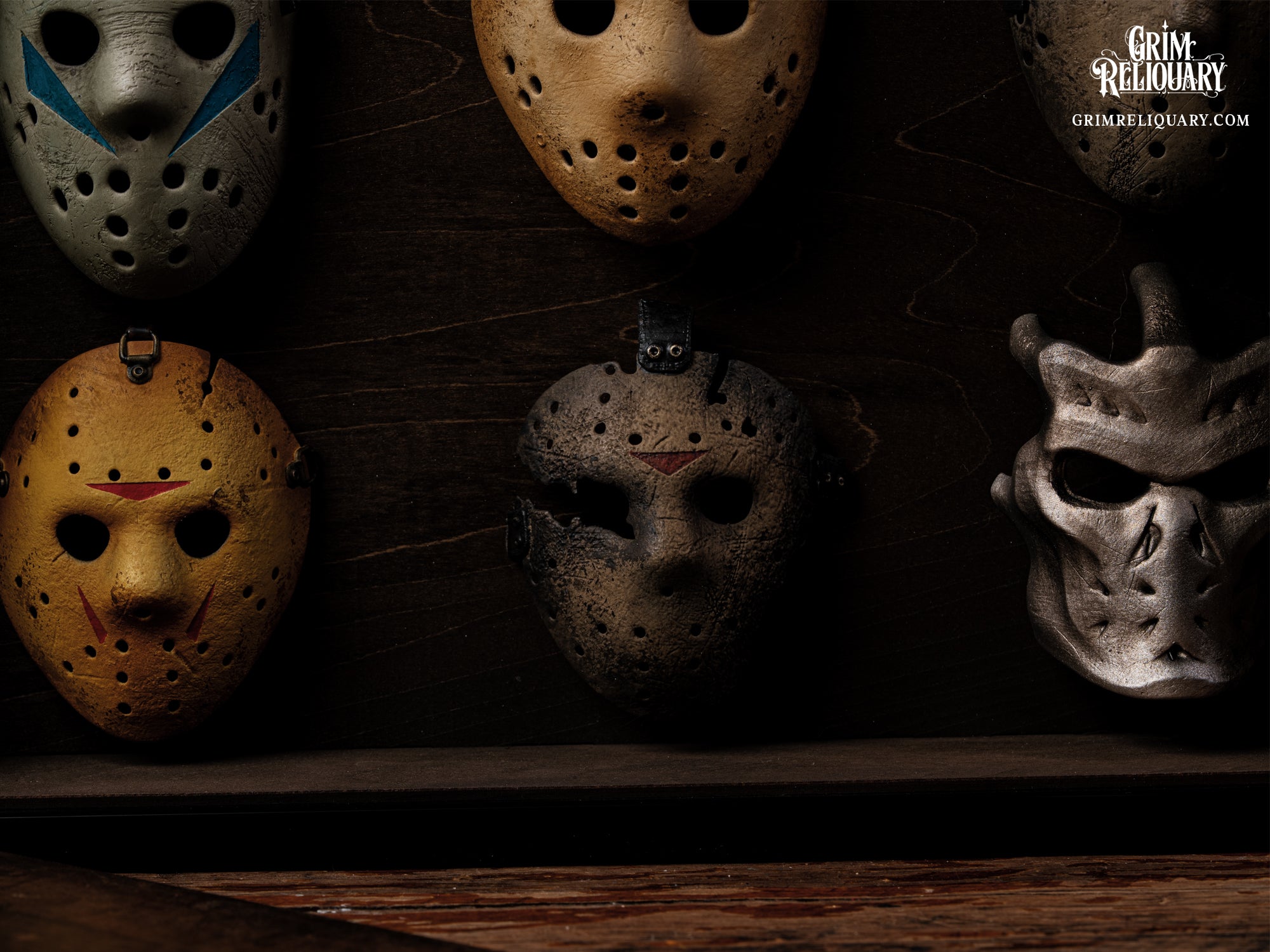 Jason Voorhees Mask Collection Framed Display