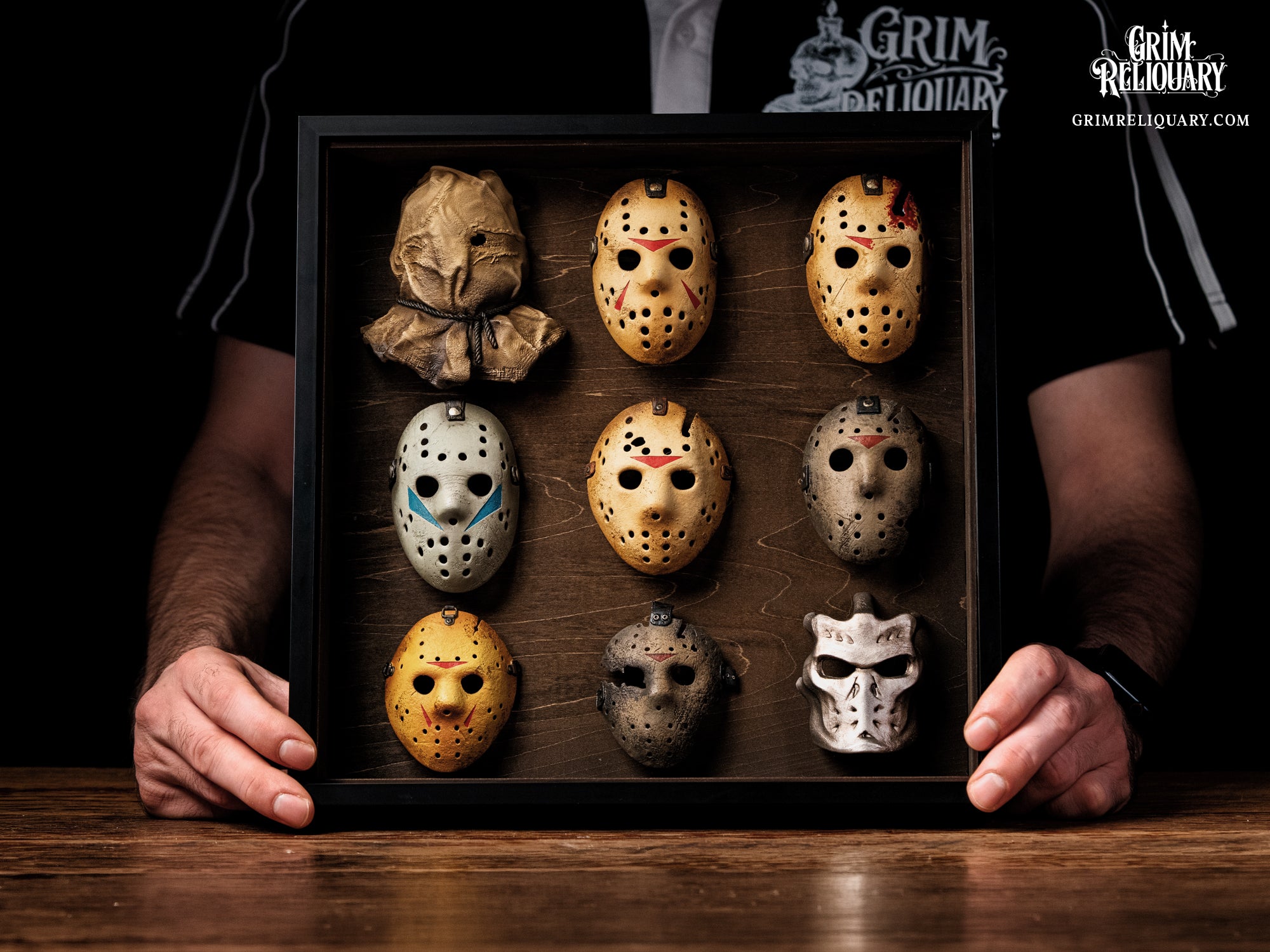 Jason Voorhees Mask Collection Framed Display