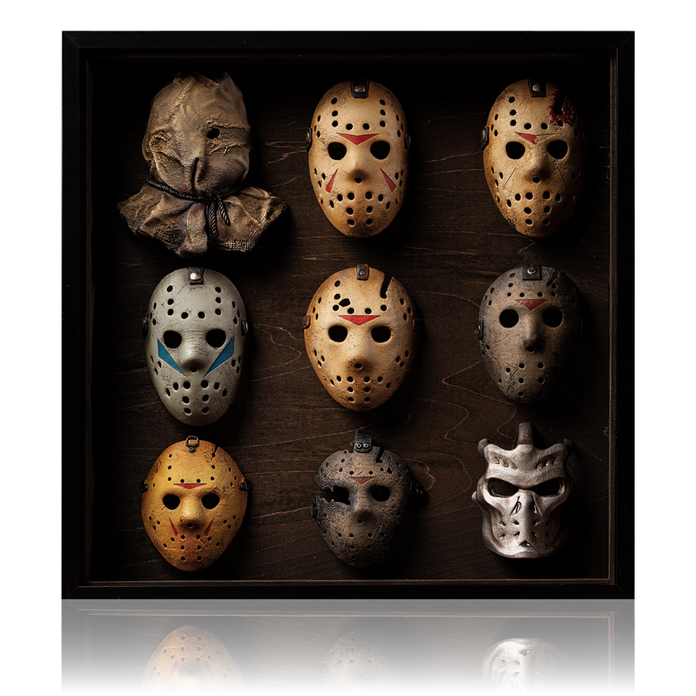 Jason Voorhees Mask Collection Framed Display