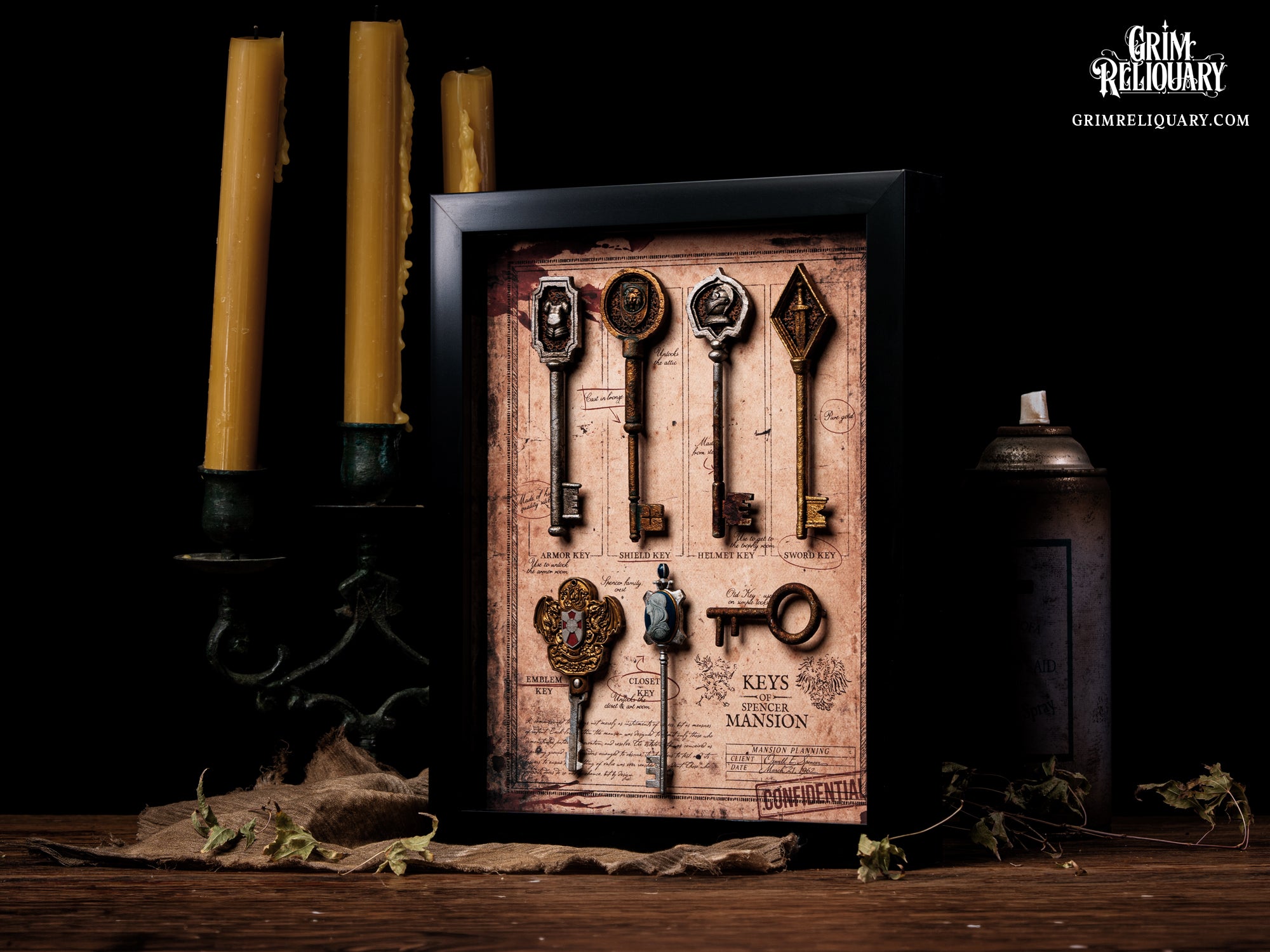 Spencer Mansion Key Collection Framed Display