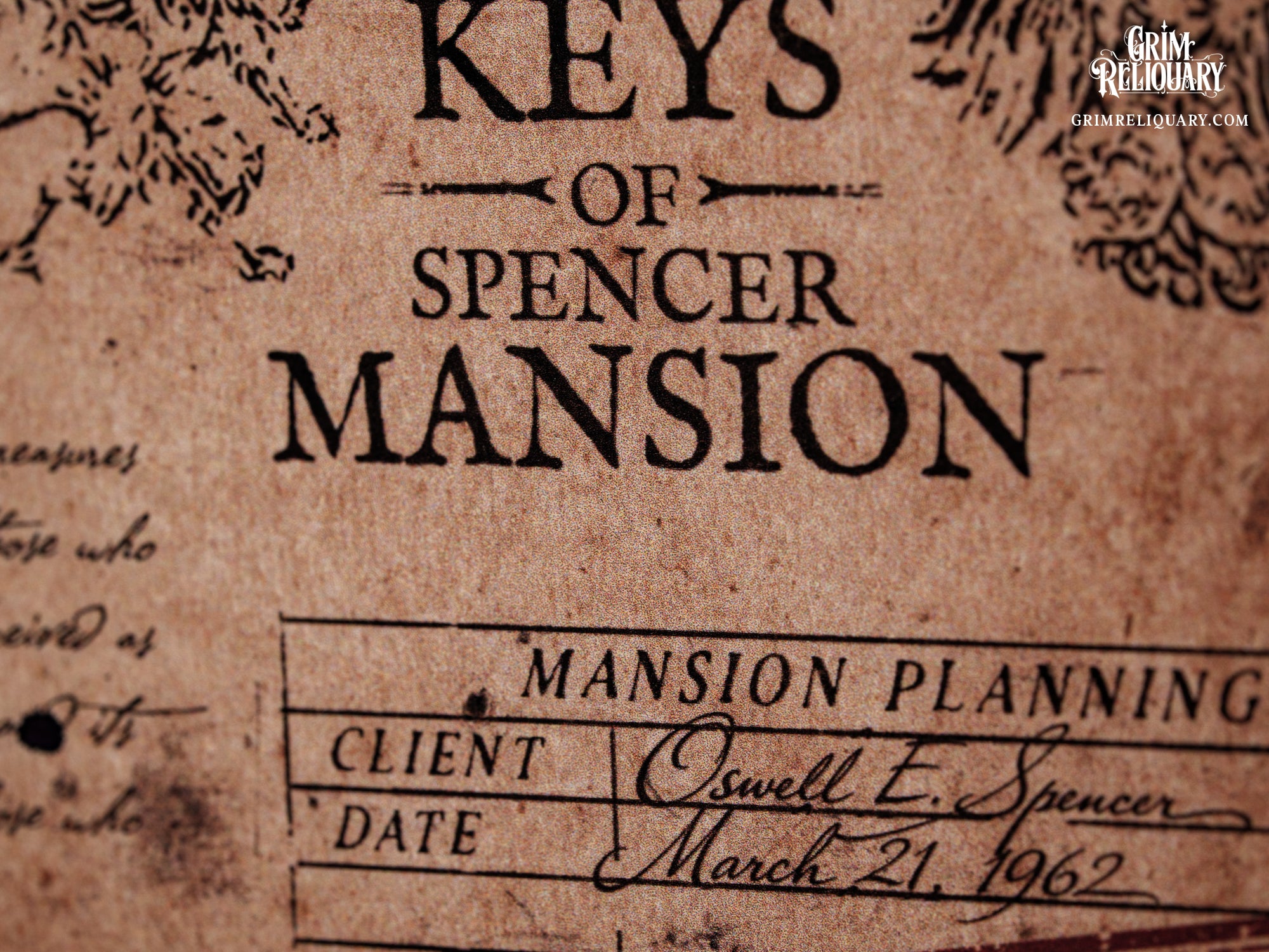 Spencer Mansion Key Collection Framed Display