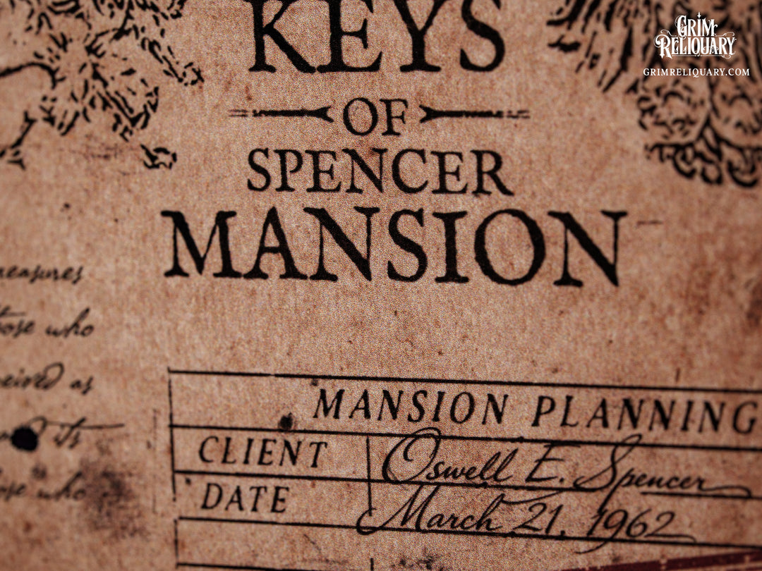Spencer Mansion Key Collection Framed Display