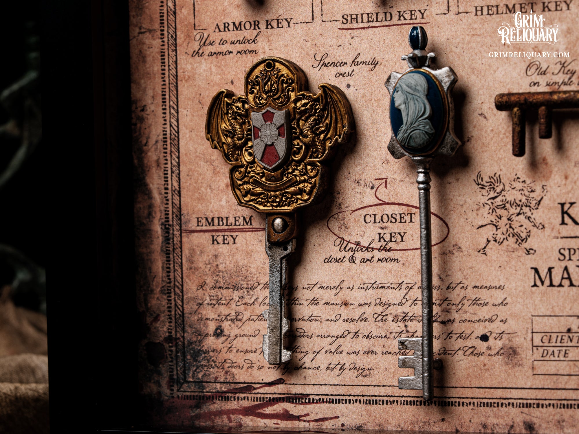 Spencer Mansion Key Collection Framed Display