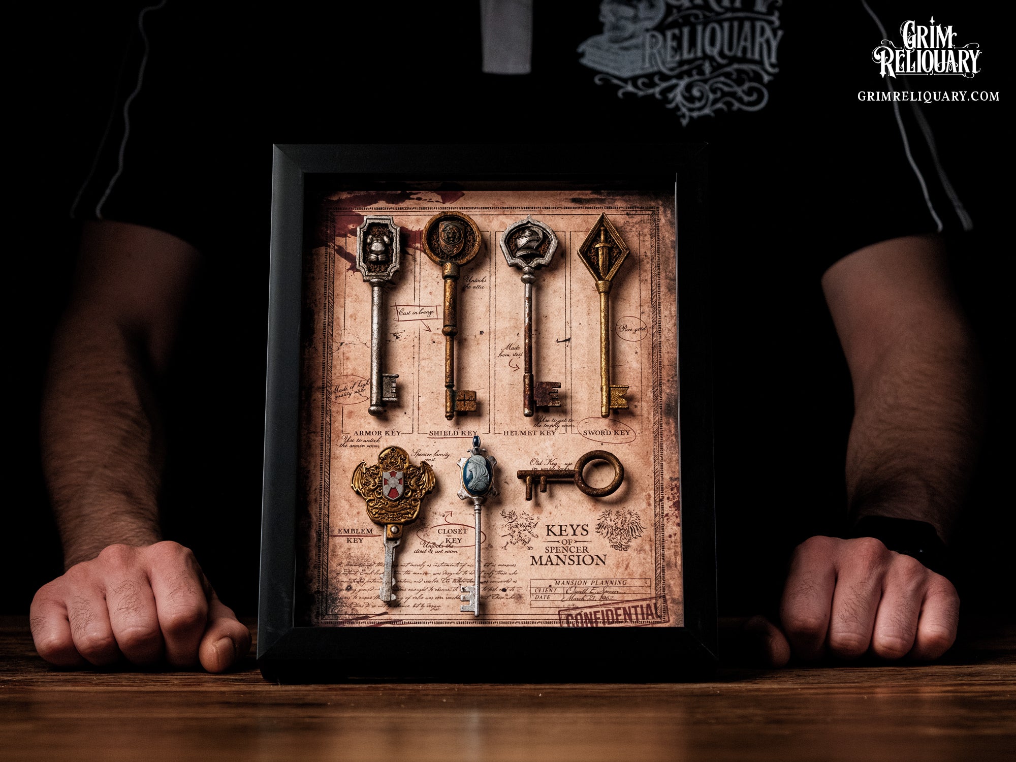 Spencer Mansion Key Collection Framed Display
