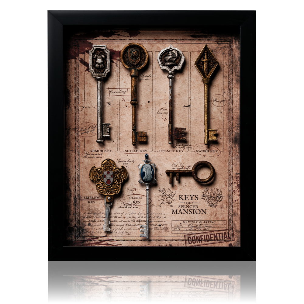 Spencer Mansion Key Collection Framed Display
