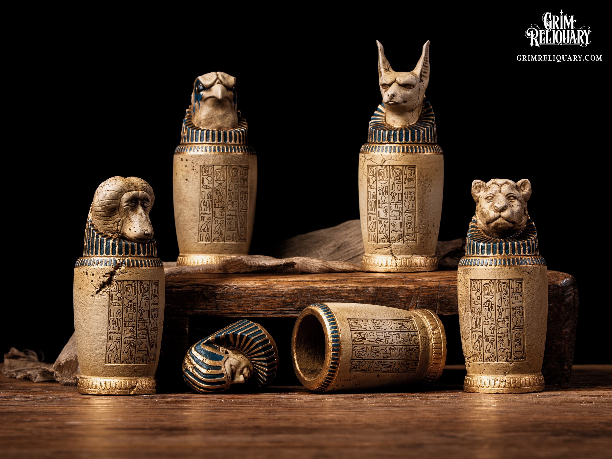 Anck-Su-Namun Canopic Jar Set Replica