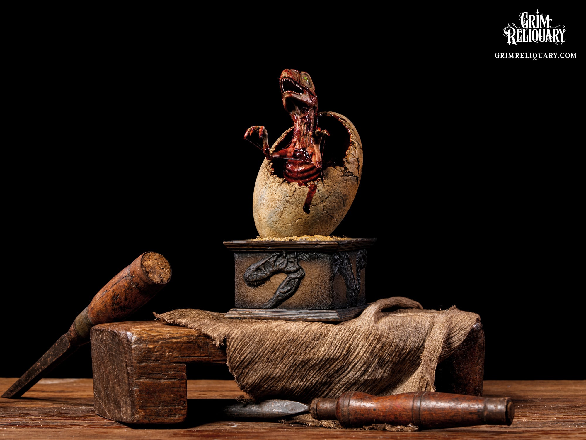 Hatching Velociraptor Figure