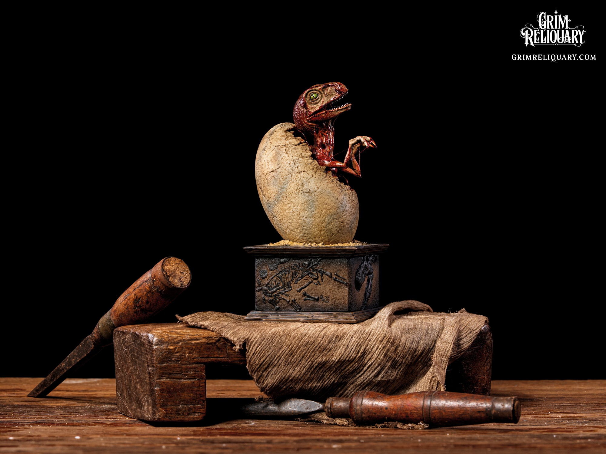Hatching Velociraptor Figure