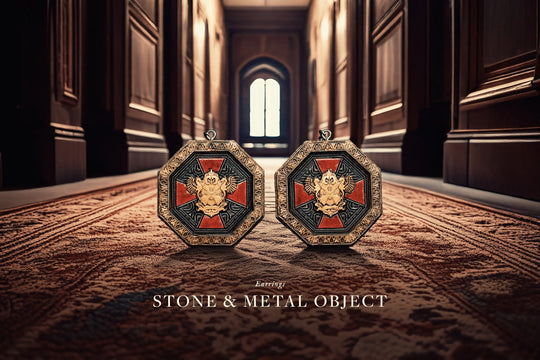 Stone & Metal Object Earrings - Grim Reliquary