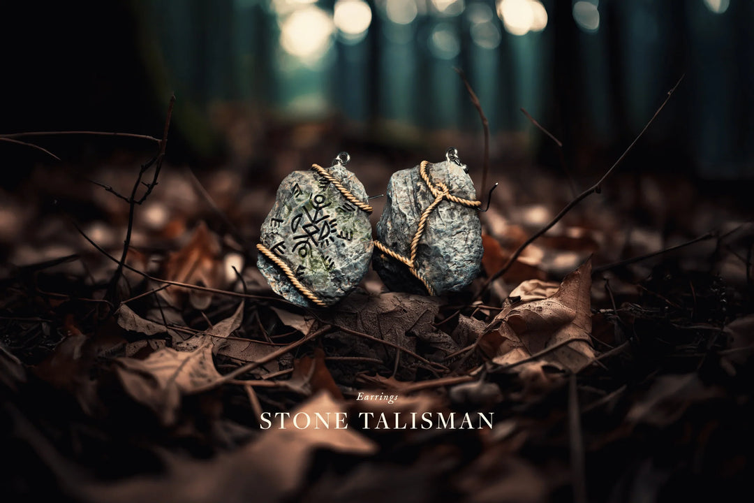 Stone Talisman Earrings - Grim Reliquary