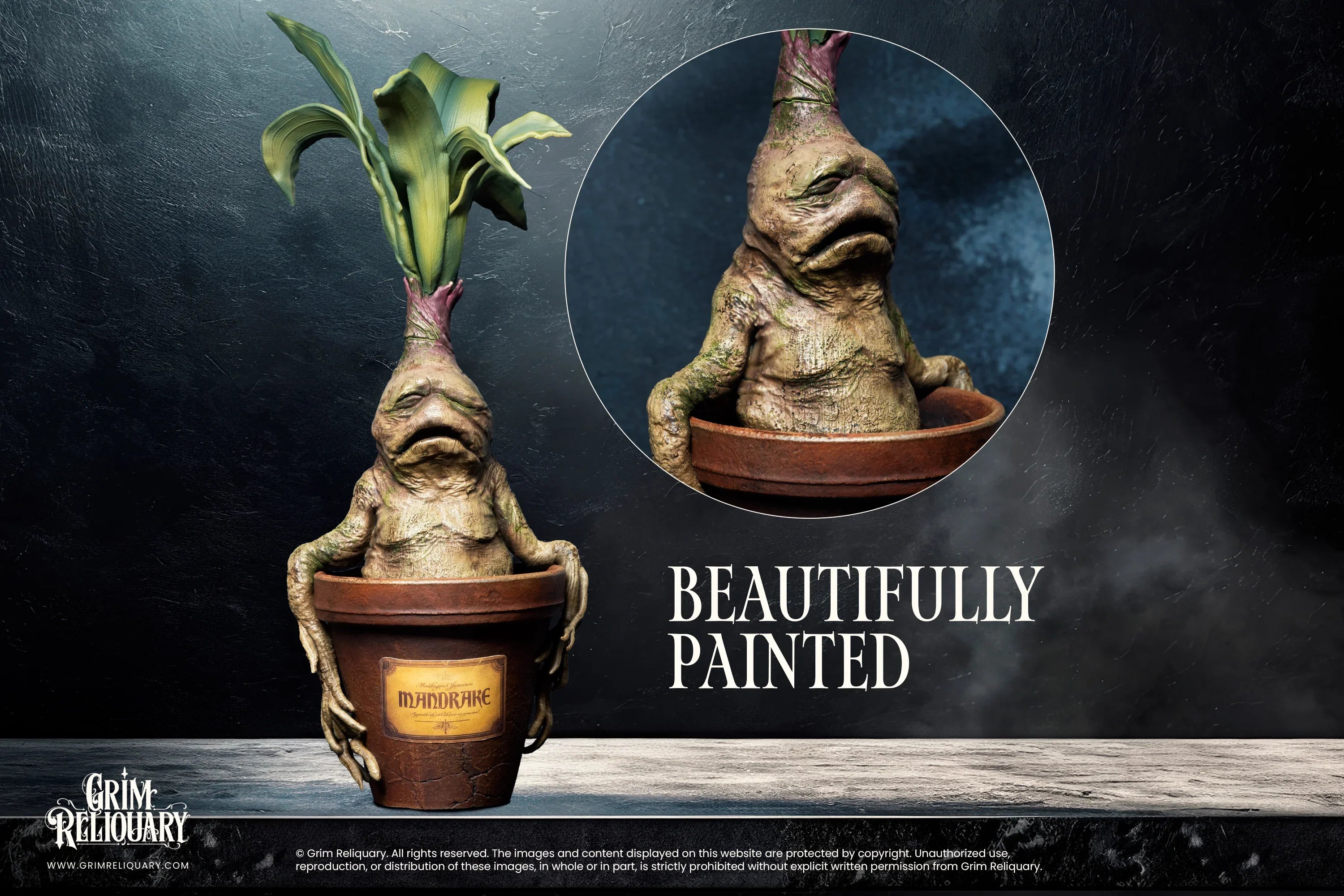 Handmade Mandrake Replica - Inspired by Harry Potter & Hogwarts