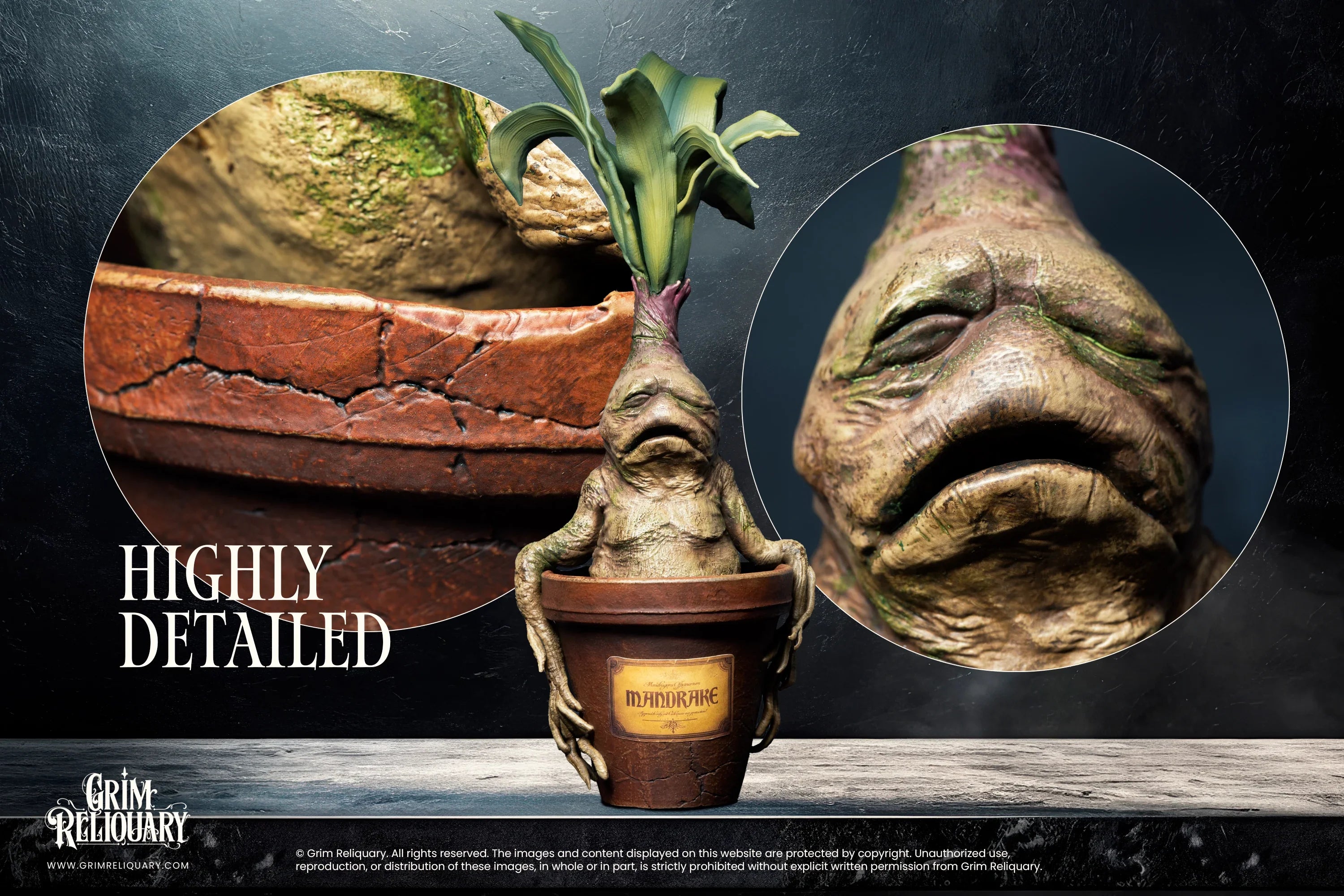 Handmade Mandrake Replica - Inspired by Harry Potter & Hogwarts