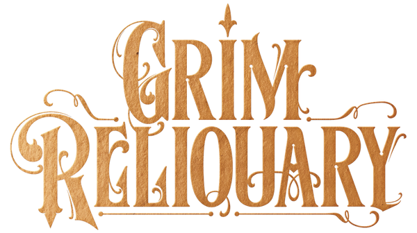 The logo for Grim Reliquary